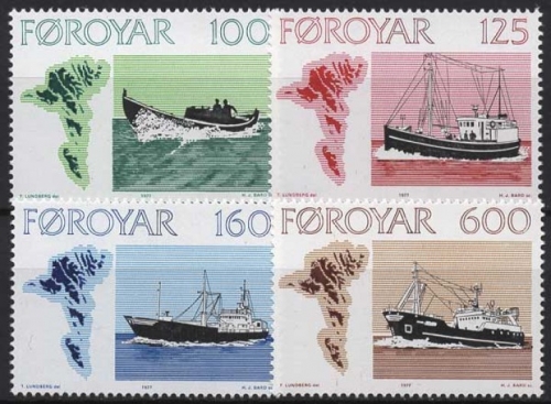 Färöer 1977 Fischerei-Schiffe 24/27 postfrisch