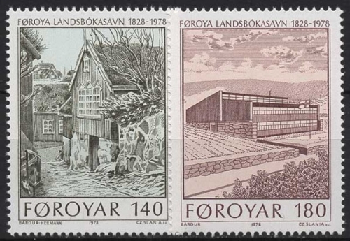 Färöer 1978 150 Jahre Nationalbibliothek 39/40 postfrisch