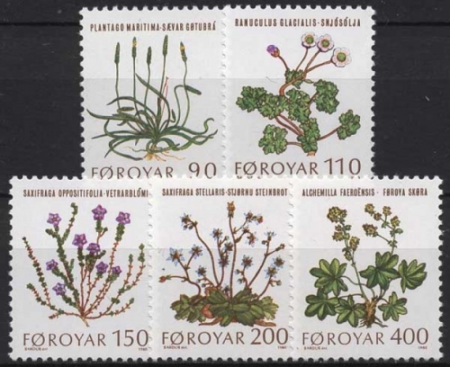 Färöer 1980 Feldblumen 48/52 postfrisch