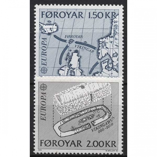 Färöer 1982 Europa CEPT: Historische Ereignisse 70/71 postfrisch