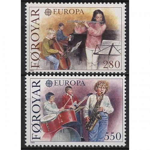 Färöer 1985 Europa CEPT: Europäisches Jahr der Musik 116/17 postfrisch