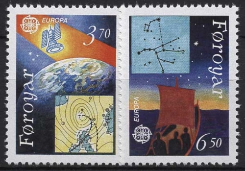 Färöer 1991 Europa CEPT: Europäische Weltraumfahrt 215/16 postfrisch