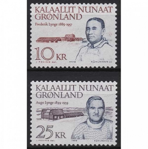 Grönland 1990 Persönlichkeiten 209/10 postfrisch