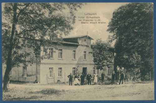 Luftkurort Hotel Birkenhain Albert Mielke, gelaufen 1907 Bahnpost (AK2806)