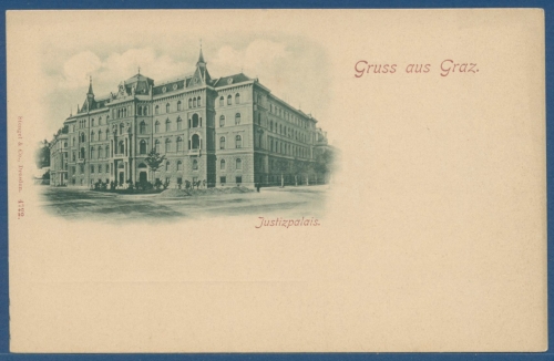 Gruss aus Graz Justizpalast, ungebraucht (AK2591)
