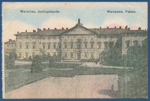 Warschau Justizgebäude, beschrieben nicht gelaufen (AK2789)