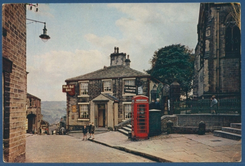 Bronteland Yorkshire Black Bull Hotel, gelaufen 1957 (AK2798)
