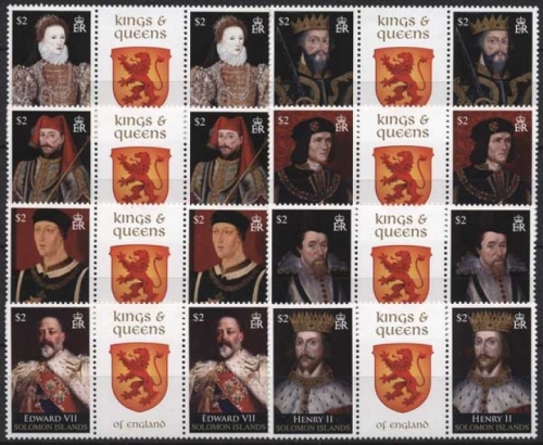 Salomoninseln 2008 Britische Könige und Königinnen 1366/73 ZD postfrisch
