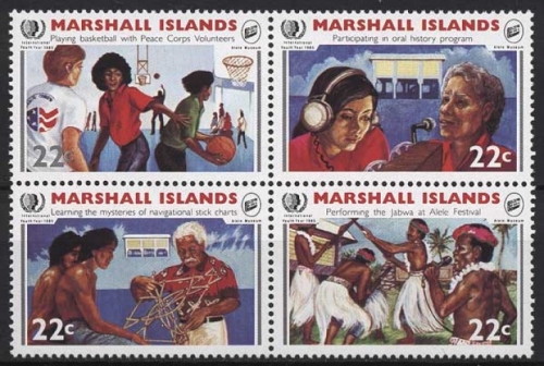 Marshall-Inseln 1985 Internationales Jahr der Jugend 54/57 ZD postfrisch