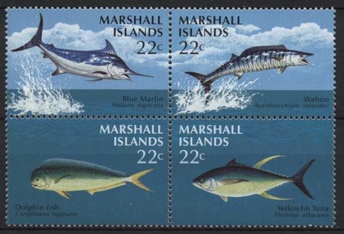 Marshall-Inseln 1986 Hochseeangeln: Fische 92/95 ZD postfrisch