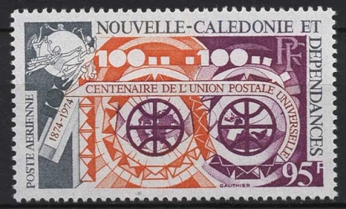 Neukaledonien 1974 100 Jahre Weltpostverein (UPU) 556 postfrisch