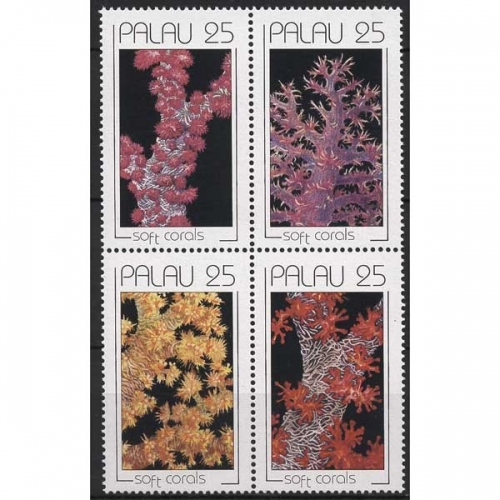 Palau 1990 Korallen 343/46 ZD postfrisch