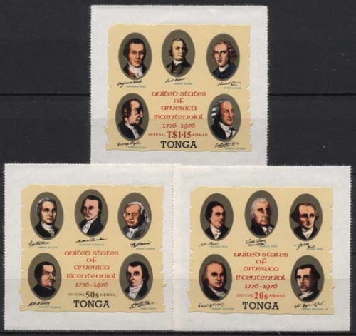 Tonga 1976 200 Jahre USA Dienstmarken 144/46 postfrisch