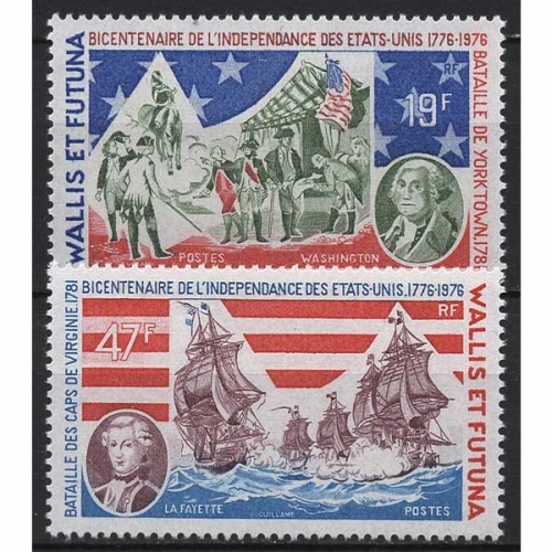 Wallis und Futuna 1976 200 Jahre Unabhängigkeit der USA 275/76 postfrisch