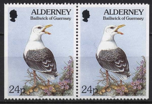 Alderney 1994 Pflanzen Tiere Möwe 77 Dl/Dr Paar postfrisch