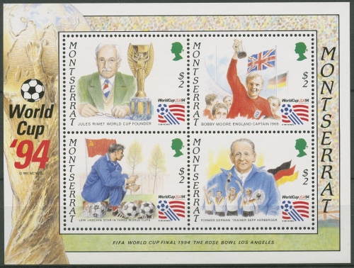 Montserrat 1994 Fußball-WM USA Block 67 postfrisch (C94116)