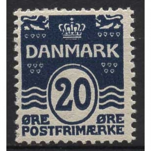 Dänemark 65 mit Falz Wellenlinien mit 18 Herzchen