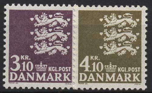 Dänemark 1970 Kleines Reichswappen 499/00 postfrisch