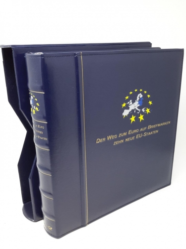 Deutsche Post Ringbinder/Kassette blau Weg zum Euro gebraucht neuwertig (Z517)