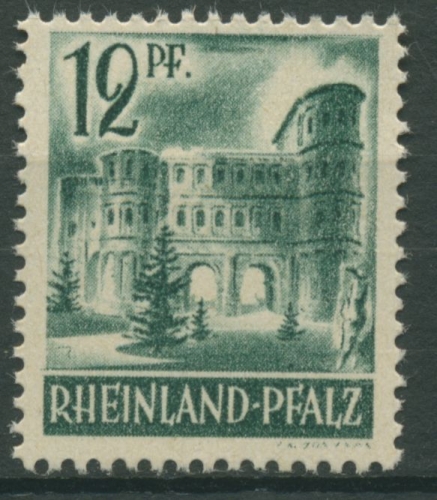 Französische Zone: Rheinland-Pfalz 1947 Porta Nigra Type I, 4 v v I postfrisch