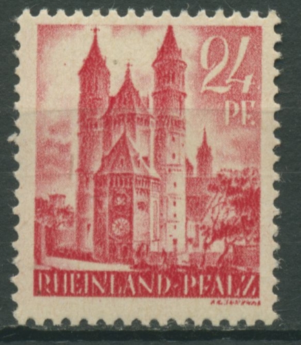 Französische Zone: Rheinland-Pfalz 1947 Type I, 8 vw I postfrisch, Gummi grobk.