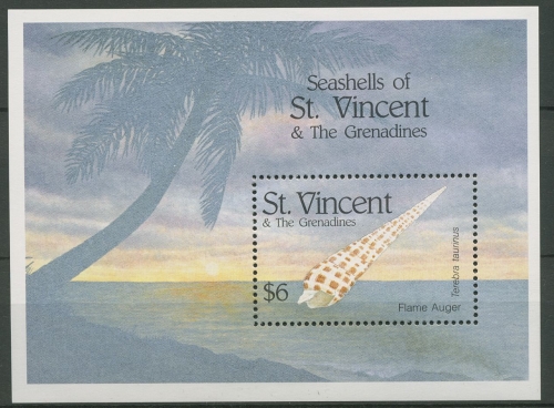 St. Vincent-Grenadinen 1993 Meeresschnecken Block 274 postfrisch (C94251)