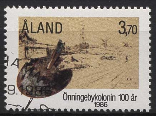 Aland 1986 100 Jahre Künstlerkolonie Önnigeby 19 gestempelt