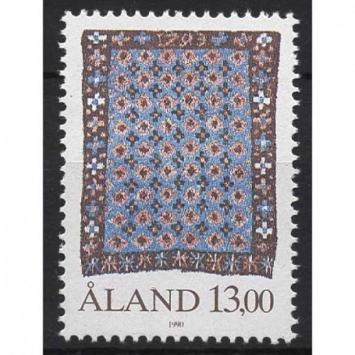 Aland 1990 Volkskunst: Geknüpfte Tages-Bettdecke postfrisch