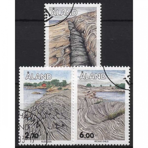 Aland 1993 Gesteinsformationen 75/77 gestempelt