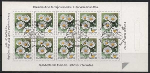 Finnland 1995 Pflanzen Margeriten Folienblatt 1296 FB gestempelt (C92942)