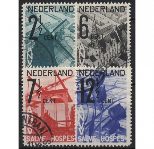 Niederlande 1932 Niederländischer Verein für Fremdenverkehr 249/52 gestempelt