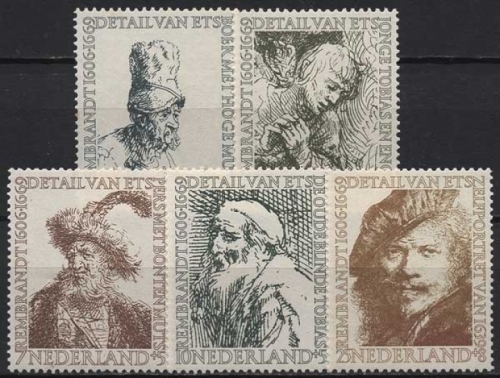 Niederlande 1956 Soziale und kulturelle Fürsorge Rembrandt 672/76 postfrisch