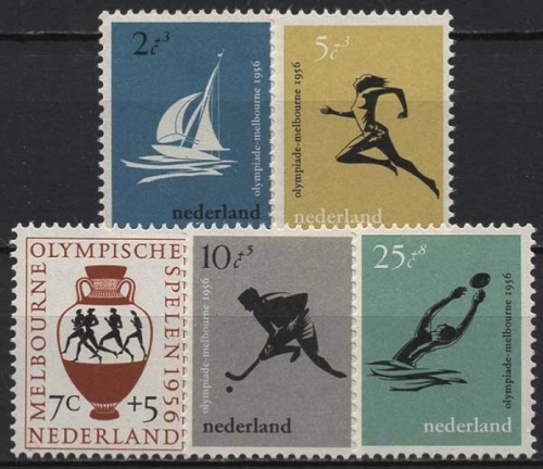 Niederlande 1956 Olympia Sommerspiele Melbourne 678/82 postfrisch