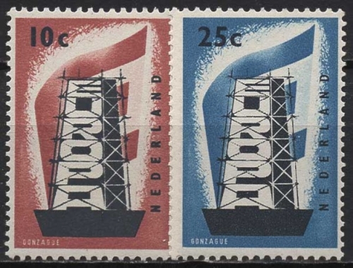 Niederlande 1956 Europa CEPT Stahlgerüst 683/84 postfrisch