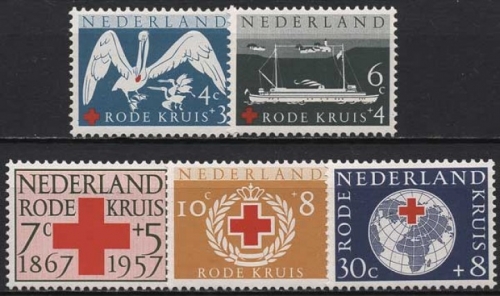 Niederlande 1957 90 Jahre Niederländisches Rotes Kreuz 699/03 postfrisch