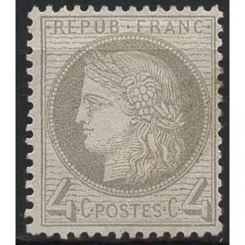 Frankreich 1871 Ceres Halsschatten in Punkten 47 ohne Gummierung