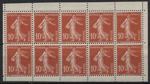 Frankreich 1906 Säerin Heftchenblatt 117 b x HB postfrisch geprüft
