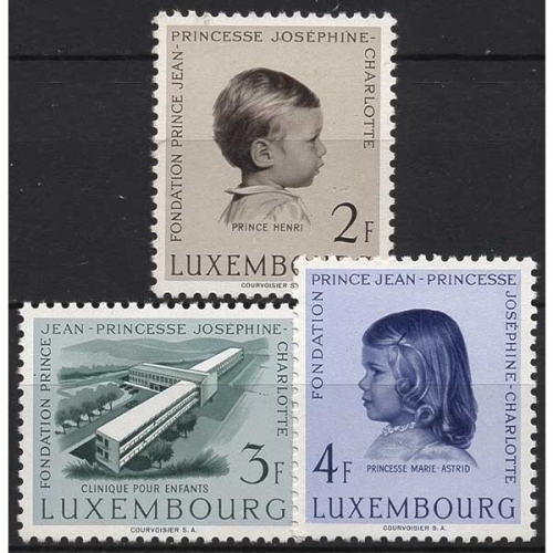 Luxemburg 1957 Kinderklinik Fondation Prince Jean 569/71 postfrisch