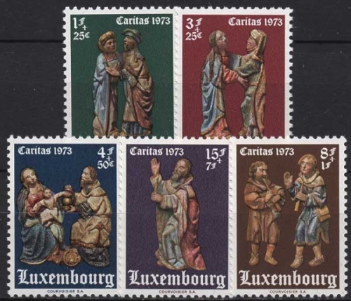Luxemburg 1973 Caritas Altarfiguren 871/75 postfrisch