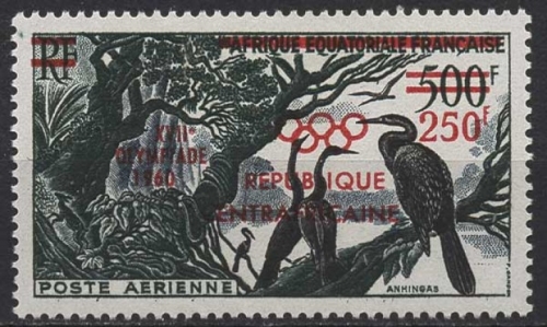 Zentralafrikanische Republik 1960 Olympiade Rom 16 postfrisch