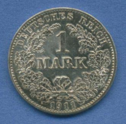 Deutsches Kaiserreich 1 Mark Kursmünze 1911 G, J 17
