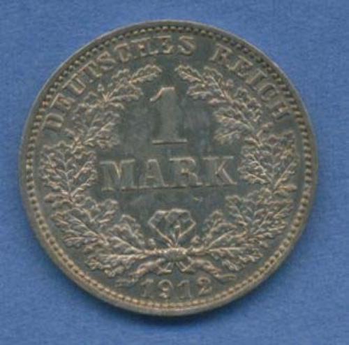 Deutsches Kaiserreich 1 Mark Kursmünze 1912 E, J 17