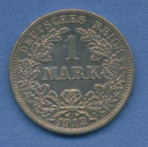 Deutsches Kaiserreich 1 Mark Kursmünze 1912 F, J 17