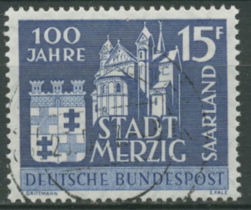 OPD Saarbrücken 1957 100 Jahre Stadt Merzig 401 gestempelt