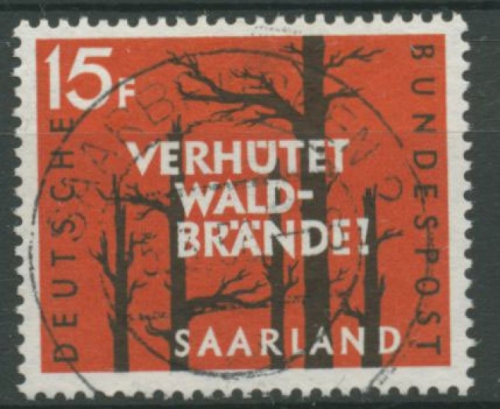 OPD Saarbrücken 1958 Waldbrandverhütung 431 gestempelt