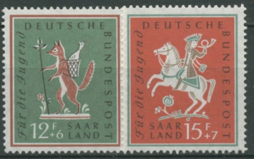 OPD Saarbrücken 1958 Jugend: Volkslieder 433/34 postfrisch