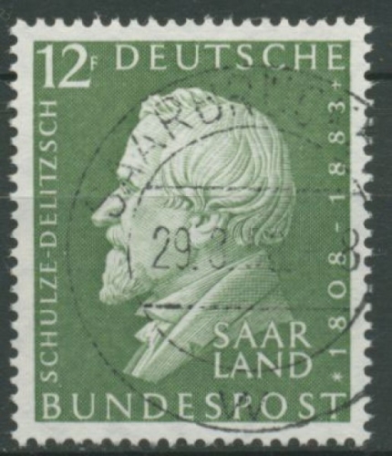 OPD Saarbrücken 1958 150. Geburtstag v. Hermann Schulze-Delitzsch 438 gestempelt