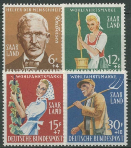 OPD Saarbrücken 1958 Wohlfahrt: Landwirtschaft 441/44 postfrisch