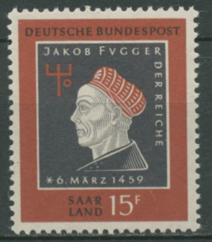 OPD Saarbrücken 1959 500. Geburtstag von Jakob Fugger 445 postfrisch