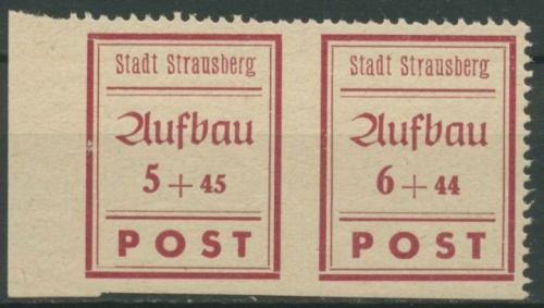 Strausberg 34/35 UMs waagerechtes Paar postfrisch Wiederaufbau
